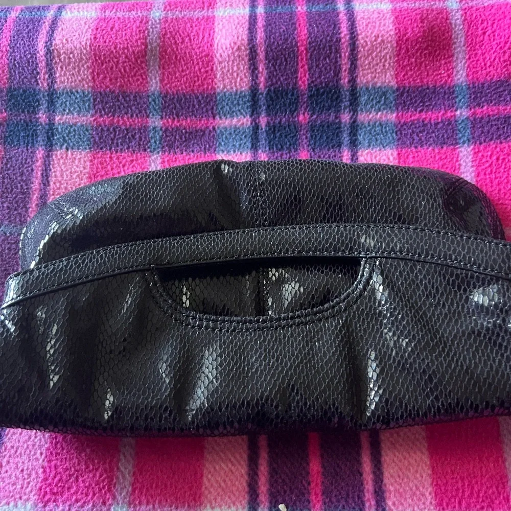 Nine West Black Clutch‎ Party Evening Bag Soft Luxury